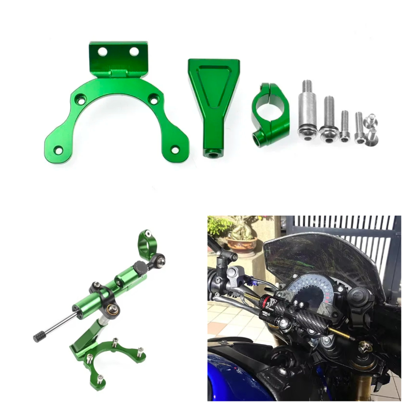 Steering Damper Stabilizer Kit Cnc - Fiber Carbon Stuurdemper Stabilisator Motorfiets Voor