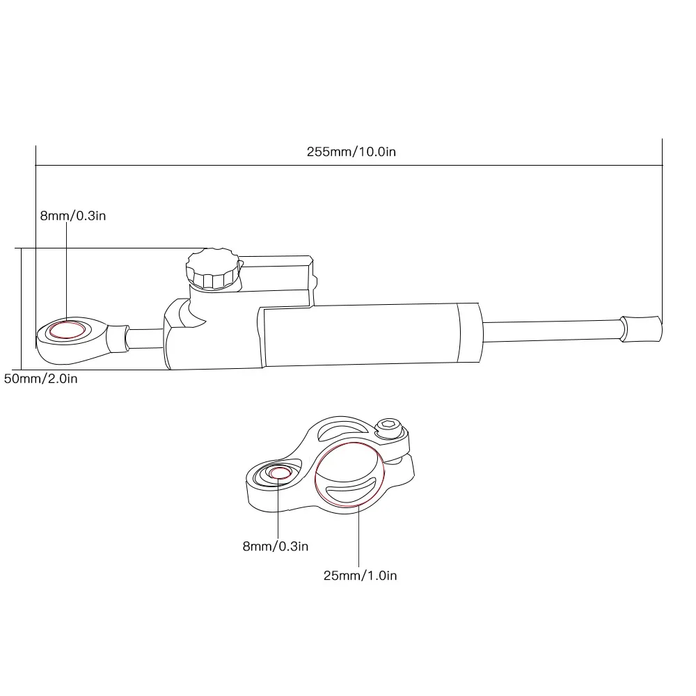 CNC Verstelbare Motorfietsen S - Steering Damper Stabilizer Kit Cnc recensie en prijs